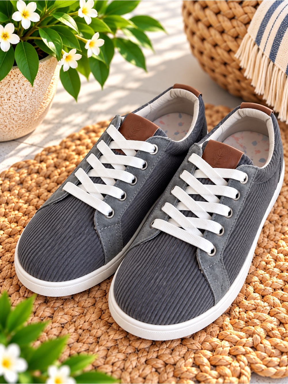 Revitalign Avalon Gray Corduroy Sneakers Women’s Size 9 old money coastal #79